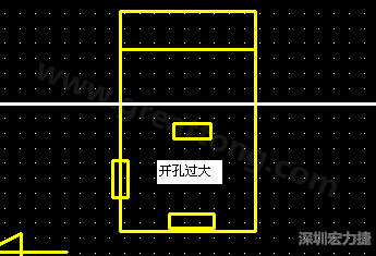 PCB設(shè)計時后焊元件焊盤開孔過大容易使焊錫流進(jìn)插座造成短路。